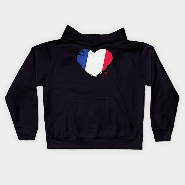 I love my country. I love France. I am a patriot. In my heart, there is always the flag of France. Kids Hoodie by ArtProjectShop